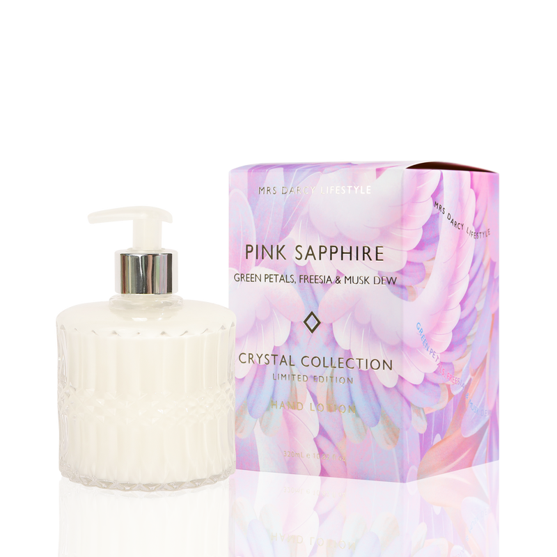 Hand Lotion - Pink Sapphire - Green Petals, Freesia + Dusk Dew