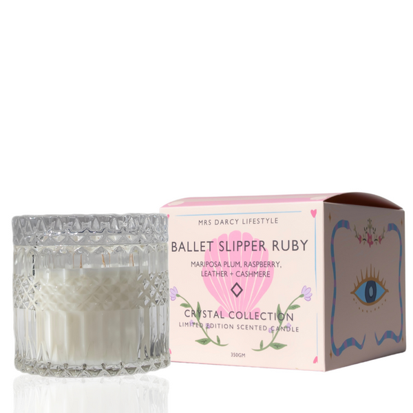 Candle Ballet Slipper Ruby - Mariposa Plum, Raspberry, Leather + Cashmere