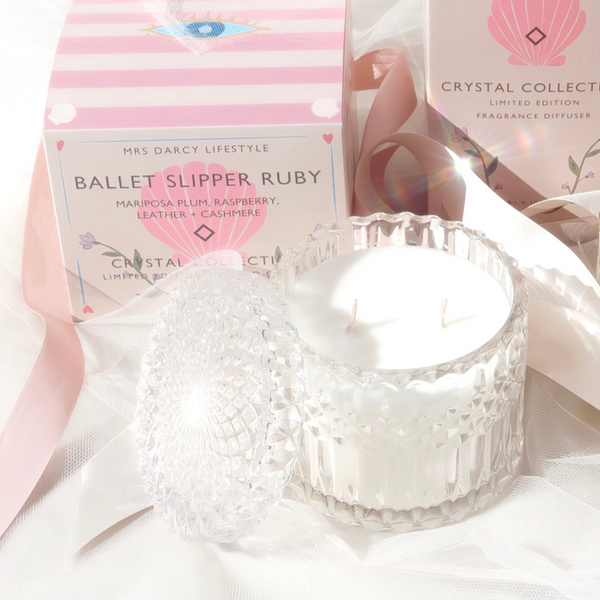 Candle Ballet Slipper Ruby - Mariposa Plum, Raspberry, Leather + Cashmere