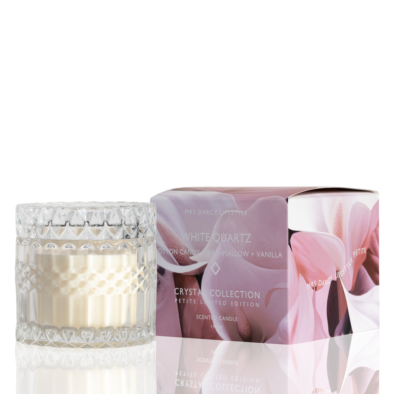 Candle (Petite) White Quartz - Cotton Candy, Marshmallow + Vanilla
