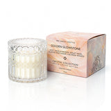 Candle (Petite) Golden Glowstone - Soft Vanilla Bloom, Violet Haze, Glazed Skin Sugar + Blonde Woods
