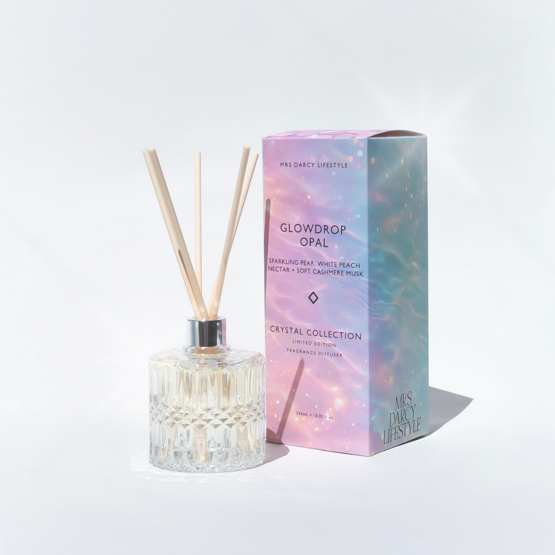 Diffuser Glowdrop Opal - Sparkling Pear, White Peach Nectar + Soft Cas ...