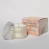 Candle (Petite) Golden Glowstone - Soft Vanilla Bloom, Violet Haze, Glazed Skin Sugar + Blonde Woods