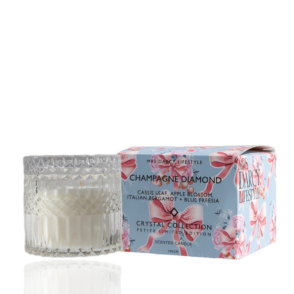 Candle (Petite) Champagne Diamond - Cassis Leaf, Apple Blossom