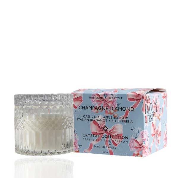 Candle (Petite) Champagne Diamond - Cassis Leaf, Apple Blossom, Italian Bergamot + Blue Freesia