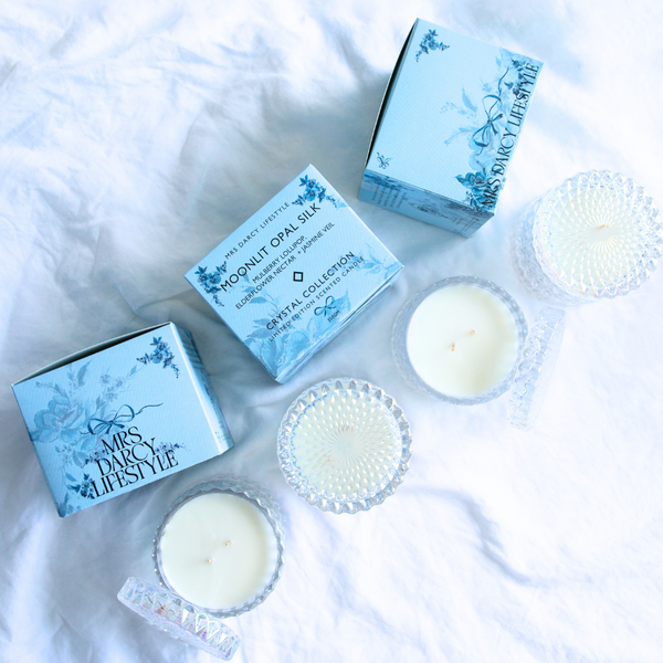 Candle Moonlit Opal Silk - Mulberry Lollipop, Elderflower Nectar + Jasmine Veil