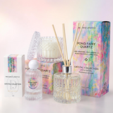Diffuser Pond Fairy Quartz - Crisp Green Apple, Dewy Water Lily, Blush Rose Petals + Sweet Musk