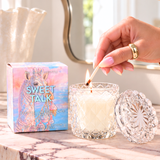Aurora Mini Candle - Sweet Talk - Marshmallow Fluff, Lychee + Pale Pink Petals
