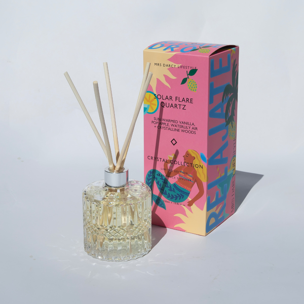 Diffuser Solar Flare Quartz - Sun-Warmed Vanilla, Pop Apple, Waterlily Air + Crystalline Woods