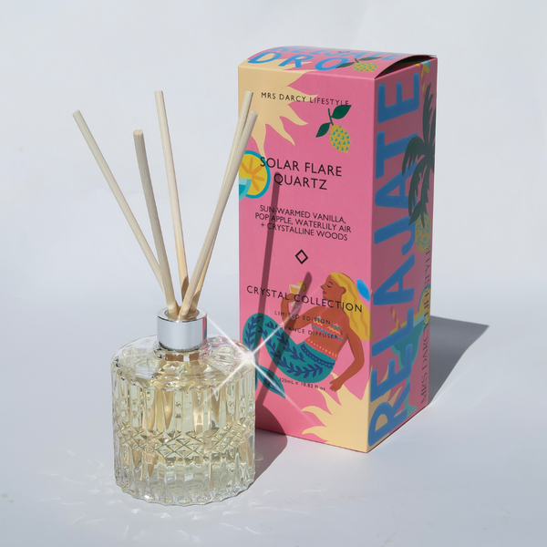 Diffuser Solar Flare Quartz - Sun-Warmed Vanilla, Pop Apple, Waterlily Air + Crystalline Woods