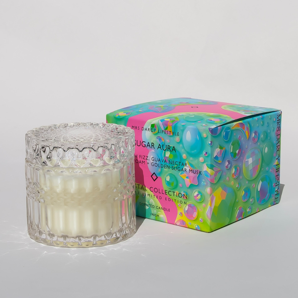 Candle (Petite) Sugar Aura - Peach Fizz, Guava Nectar, Vanilla Foam + Golden Sugar Musk