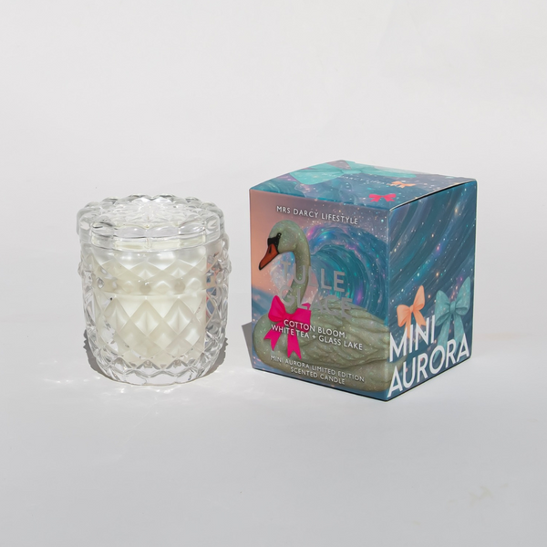 Aurora Mini Candle - Tulle Glacé - Cotton Bloom, White Tea + Glass Lake
