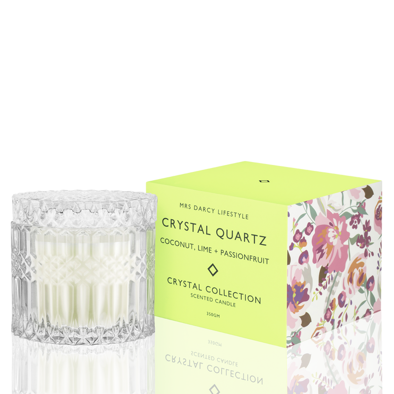 Candle Crystal Quartz -  Coconut, Lime + Passionfruit