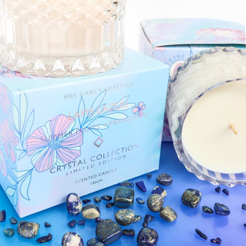 Candle (Petite) Lapis Lazuli - Summer Fruits + Frangipani