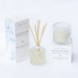 PERFECT PAIR - Mother of Pearl - Crystal Candle + Diffuser Set