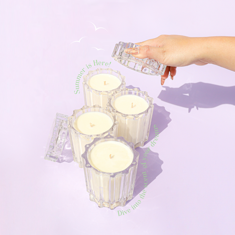 Arco Candle - Summer - White Flowers, Lemon + Seamist