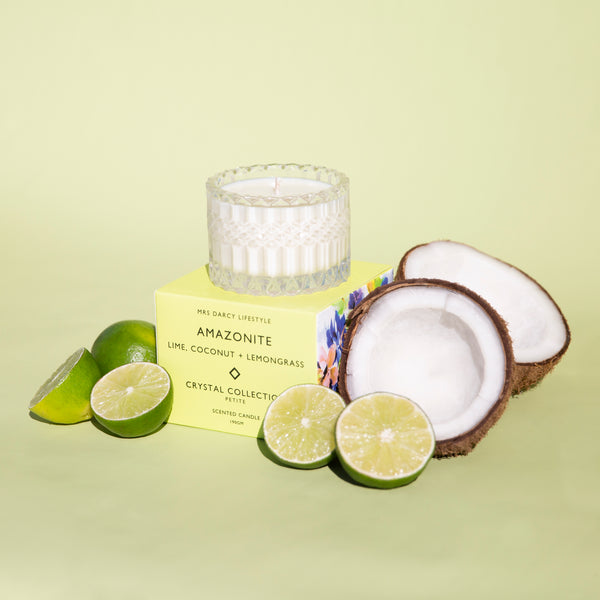 Candle (Petite) Amazonite - Lime, Coconut + Lemongrass