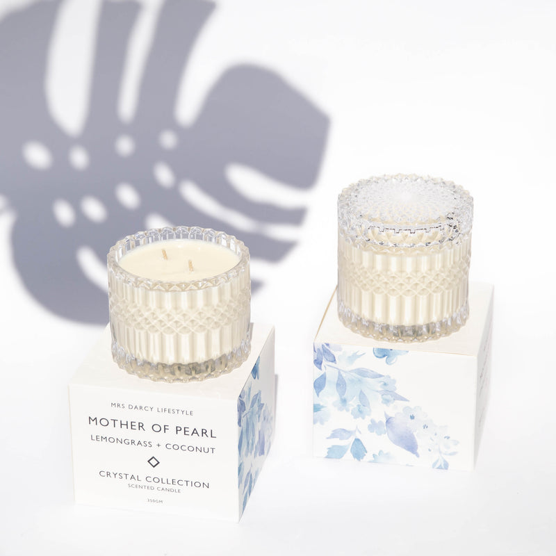 Candle Mother Of Pearl - Lemongrass + Coconut